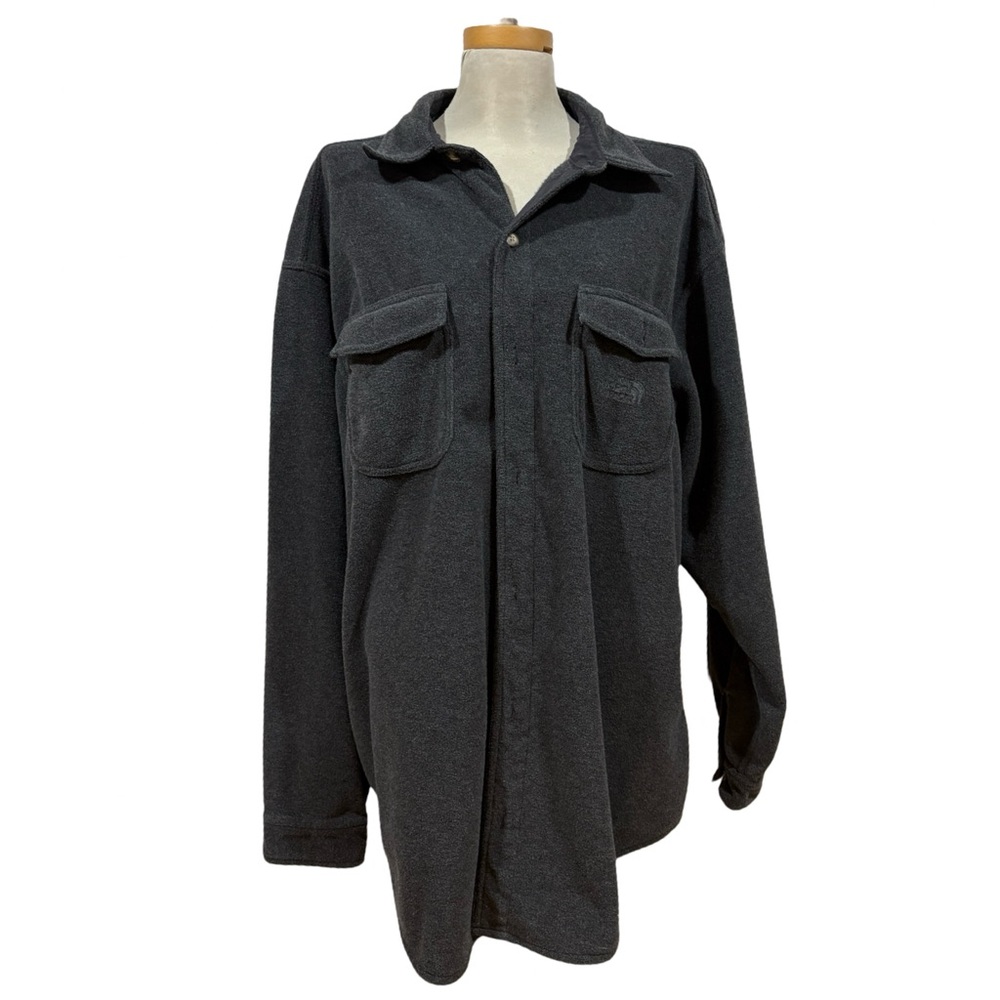 The North Face Men's Dark Charcoal Button-Down Shirt Jacket